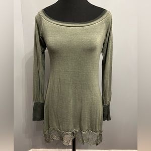 Vivien Shyu Green Silk-Blend Top, size S